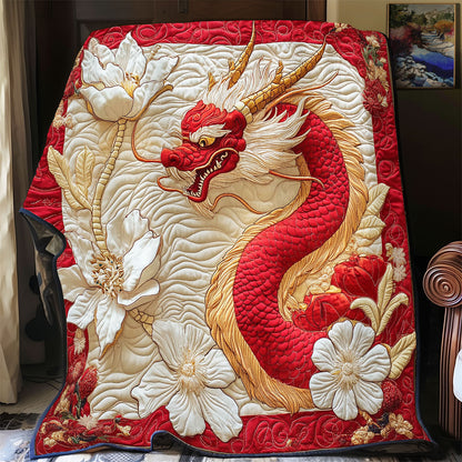 Red Gold Dragon WY0712026CL Quilt