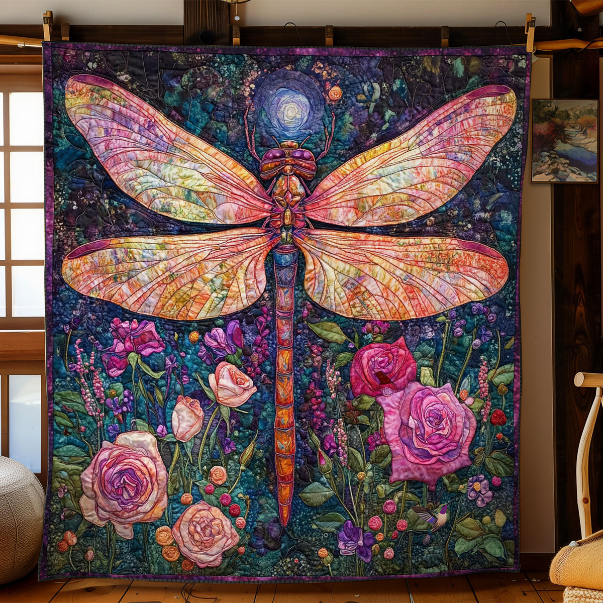 Galaxy Dragonfly WY1911085CL Quilt