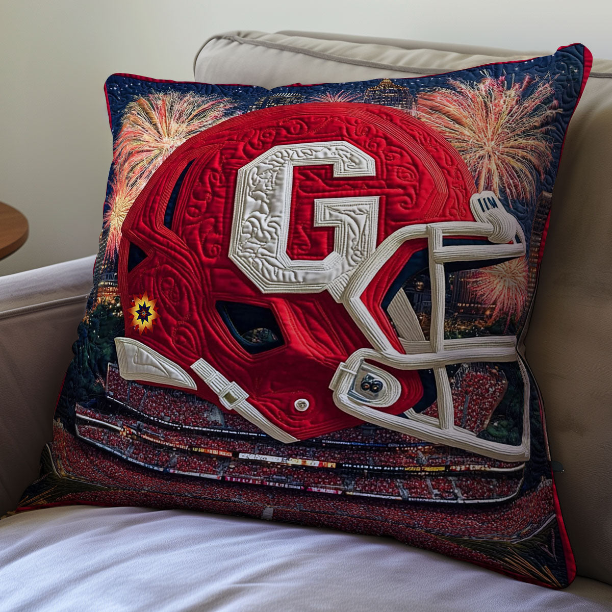 Hockey Helmet WY1012008L Quilt Pillow Case