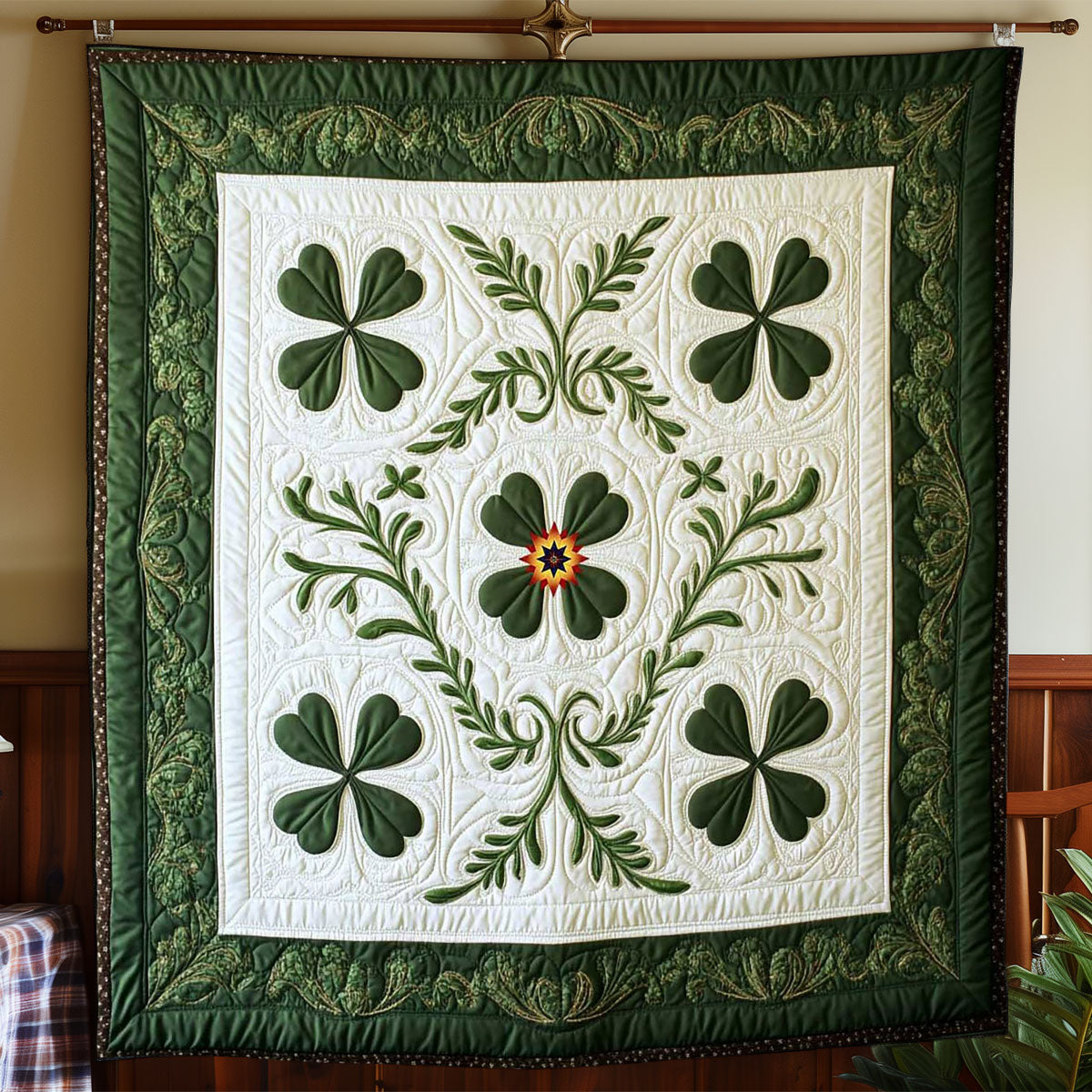 Shamrock Lucky Symbol WP1112003CL Quilt