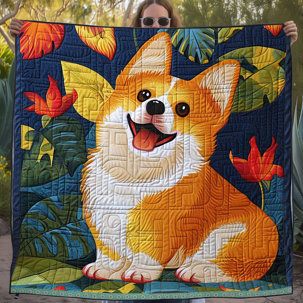 Cute Corgi WJ2609003CL Quilt