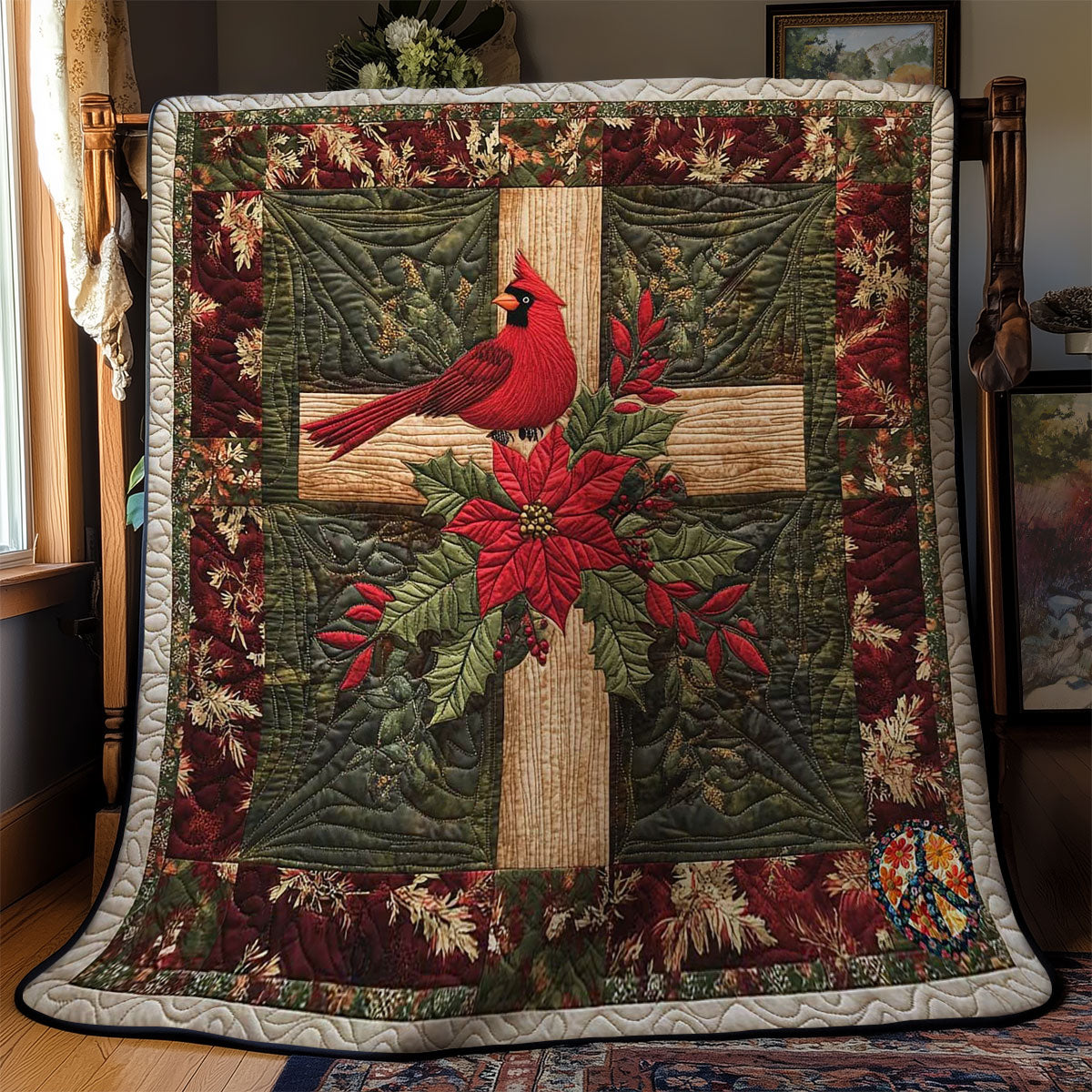 Christmas Cardinal Joy WN2211060CL Quilt