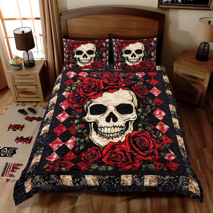 Red Roses Skull WJ2609024CL Duvet Cover Set