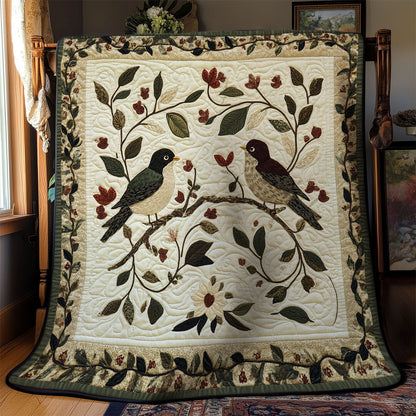 Couple Bird In Garden WY1502012CL Quilt