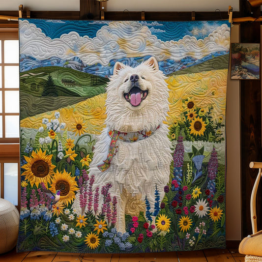 Happy Samoyed WN2210012CL Quilt