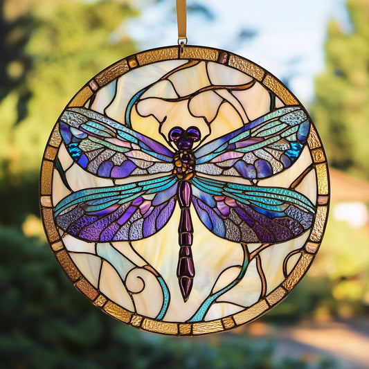 Dragonfly Purple WT2702140CL Suncatcher