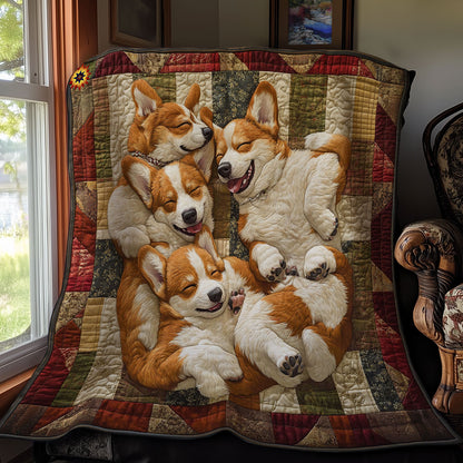 Winter Sleeping Corgi WY1211039CL Quilt