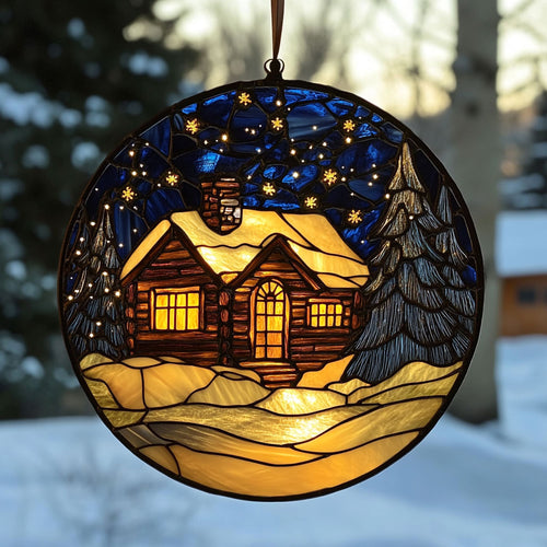 Midnight Snow Forest WY2202171CL Suncatcher