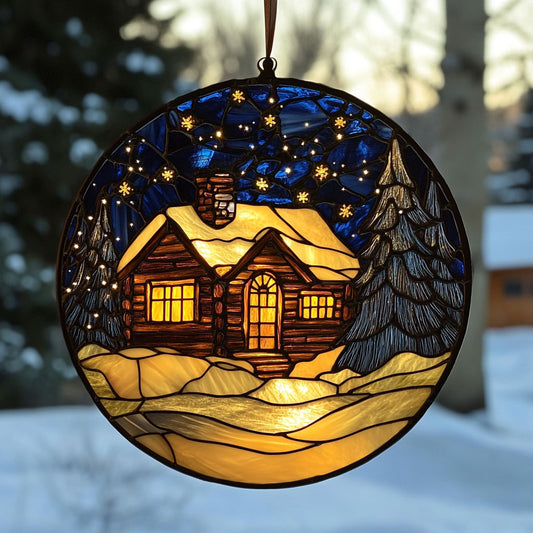 Midnight Snow Forest WY2202171CL Suncatcher