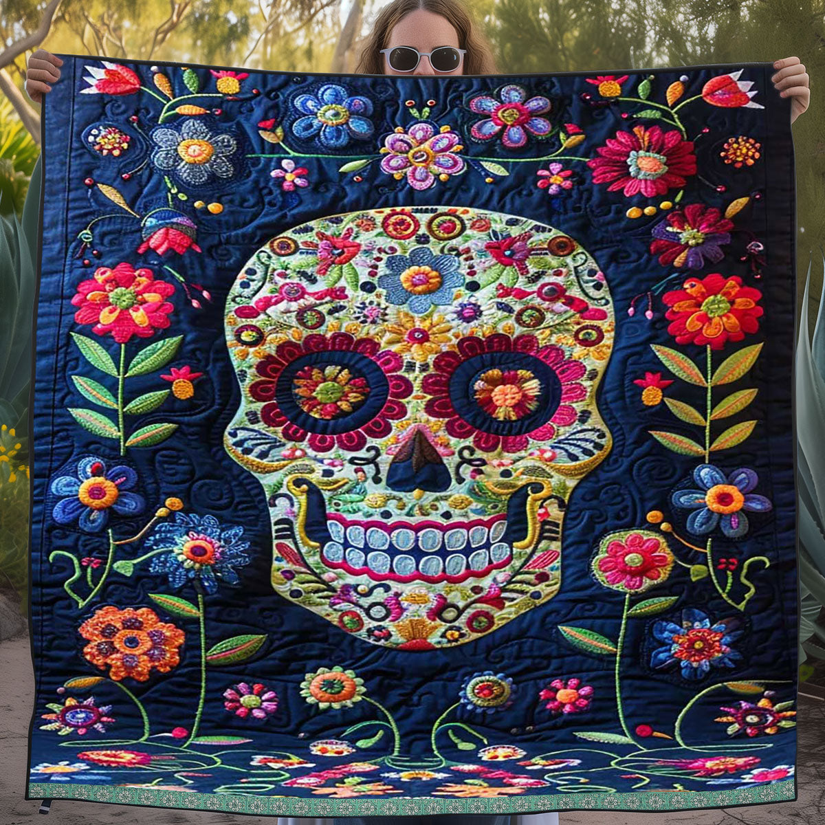 Day Of The Dead Sugar Skull WJ1309026CL Quilt