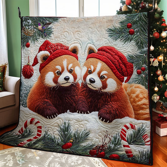 Santa Couple Red Panda WY0412029CL Quilt