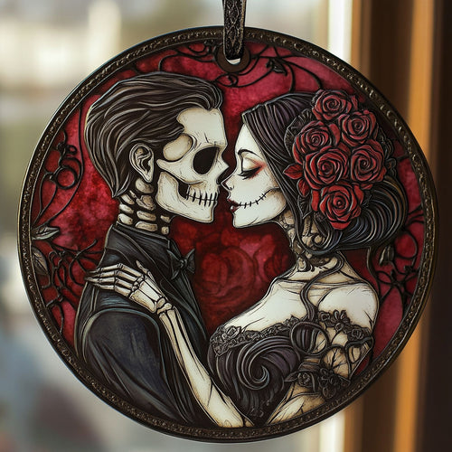 Skull WU2809004CL Stained Glass Suncatcher