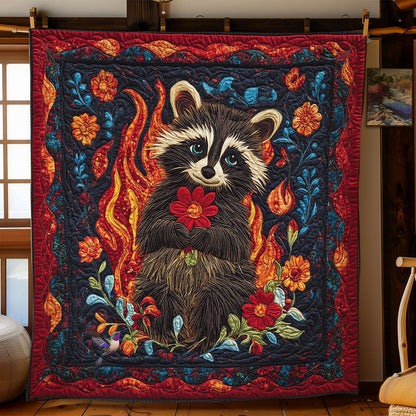Flame Raccoon WY2012045CL Quilt