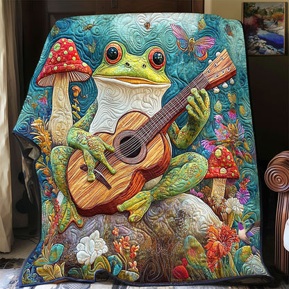 Frog Playing Guitar WY2311028CL Quilt