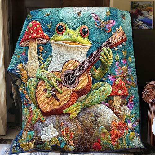 Frog Playing Guitar WY2311028CL Quilt