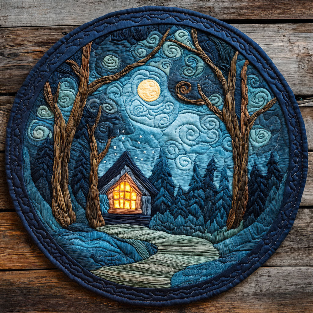 Whispers Of The Night CP3004005CL Quilted Round Mat