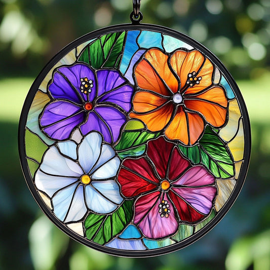 Hibiscus Flowers WT0703006CL Suncatcher
