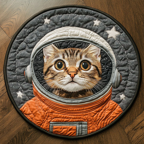 Captain Meowstronaut CP1905001CL Quilted Round Mat