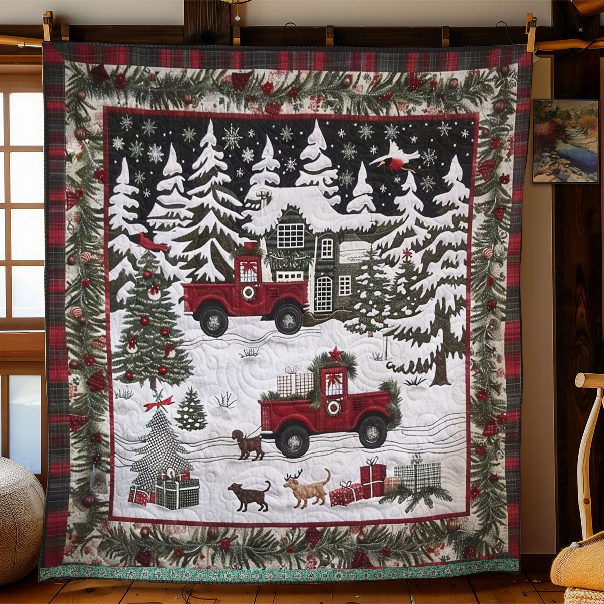 Red Truck Holiday Express WN1109017CL Quilt