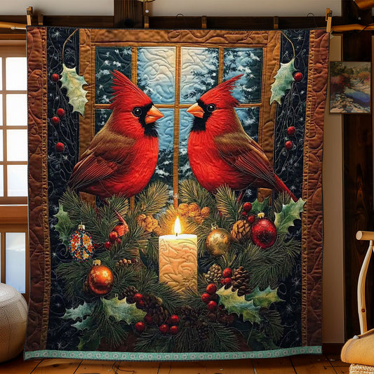 Christmas Cardinal Bird WJ0212003CL Quilt