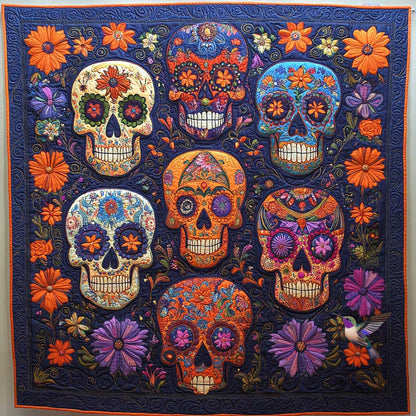 Embroidered Skull WN2810042CL Quilt