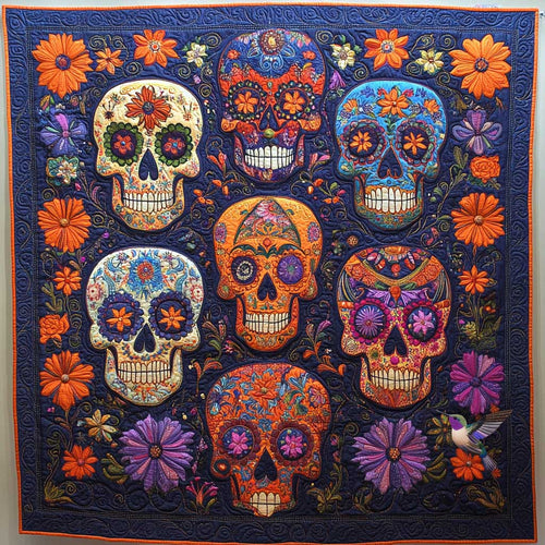 Embroidered Skull WN2810042CL Quilt