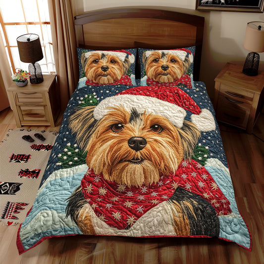 Yorkshire Terrier Christmas WX2511096CL Duvet Cover Set