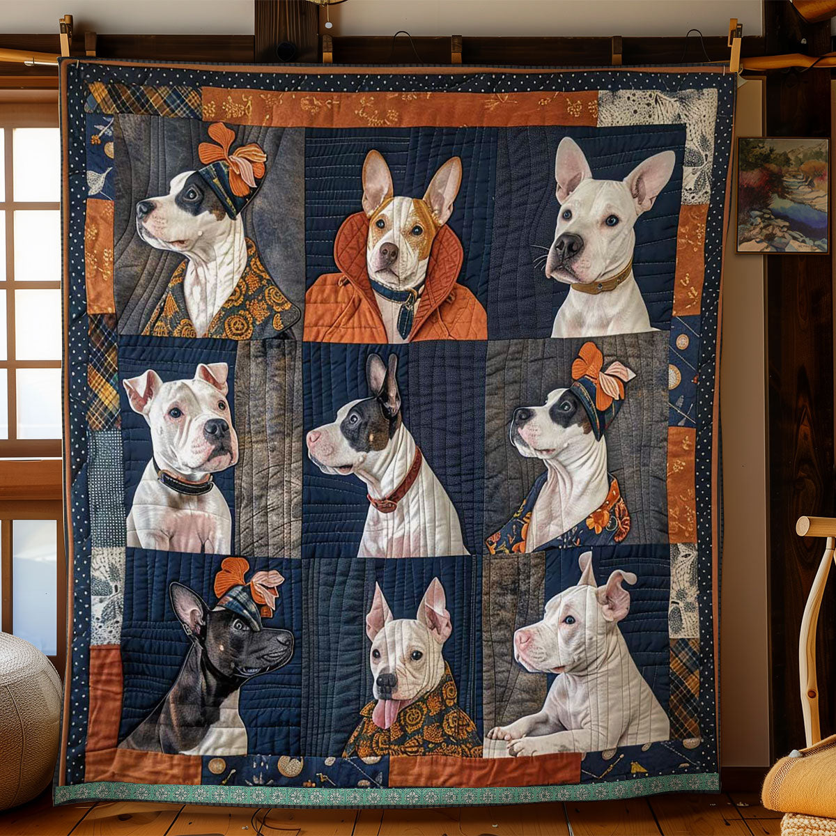 Bull Terriers Noble WN1209025CL Quilt