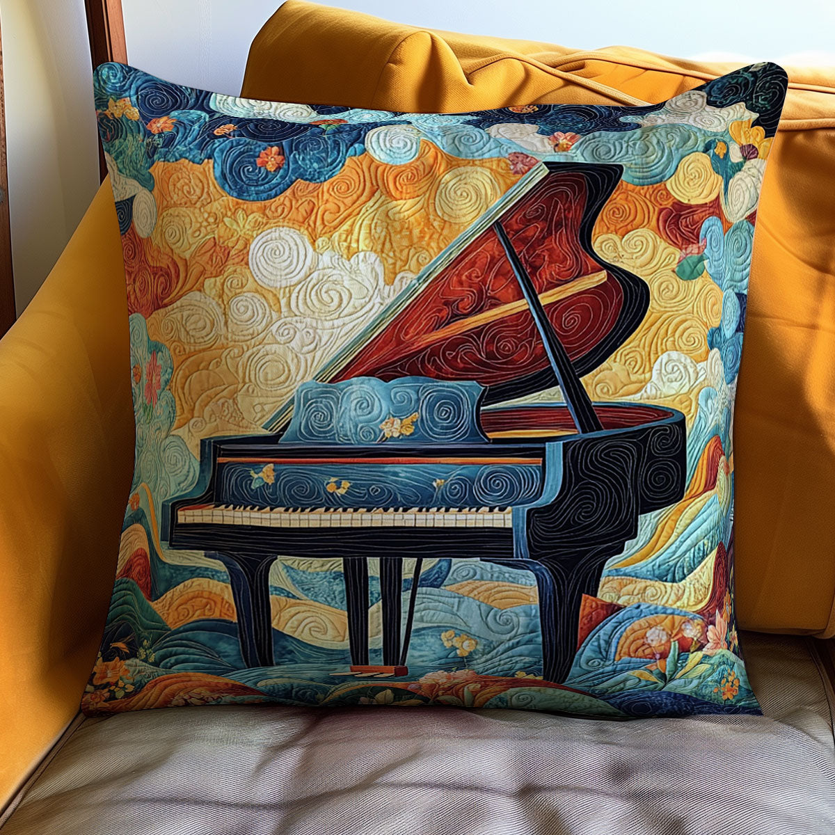 Dreamy Piano WJ0811033CL Quilt Pillow Case