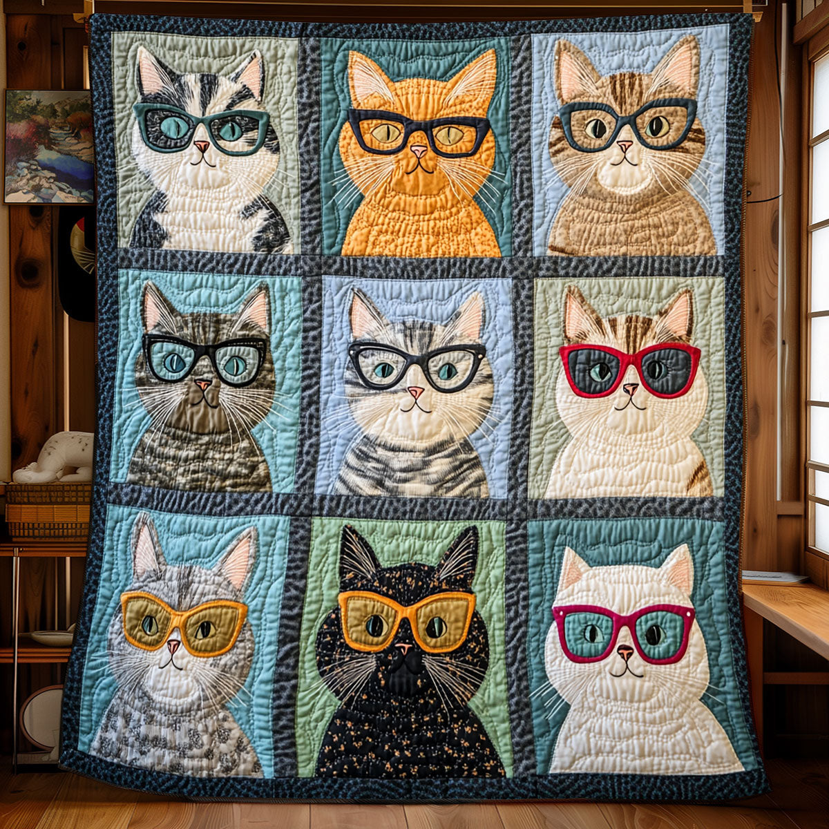 Glasses Cats XB2702014CL Quilt