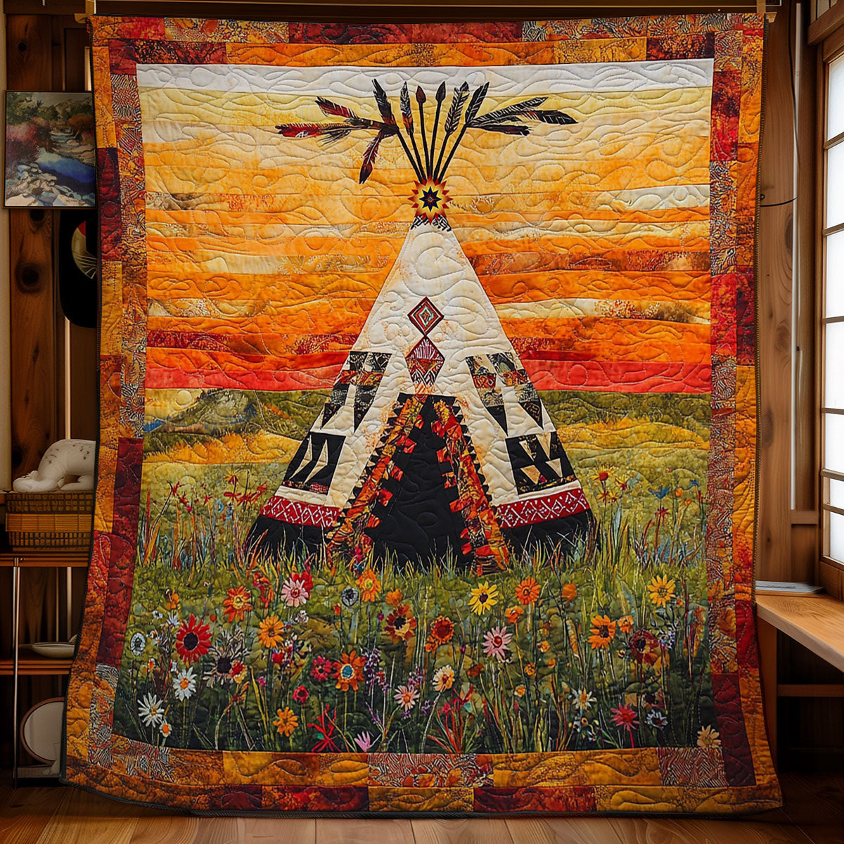 Native American Tent WY1612020CL Quilt