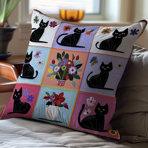Vase Cat WY1412020CL Quilt Pillow Case