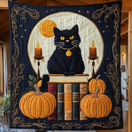 Mystic Pumpkin Cat CW2207027CL Quilt