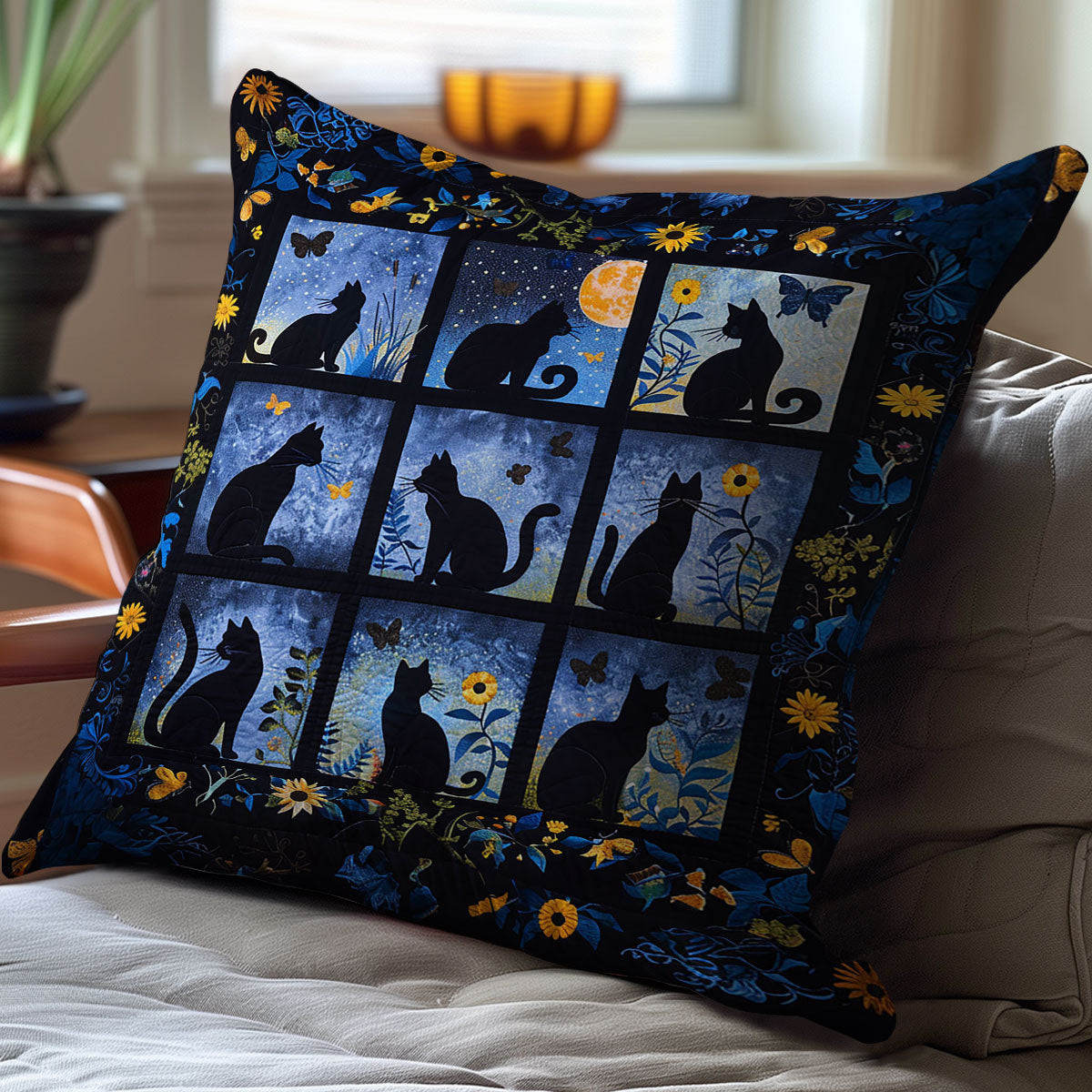 Cat WJ1410028CL Quilt Pillow Case