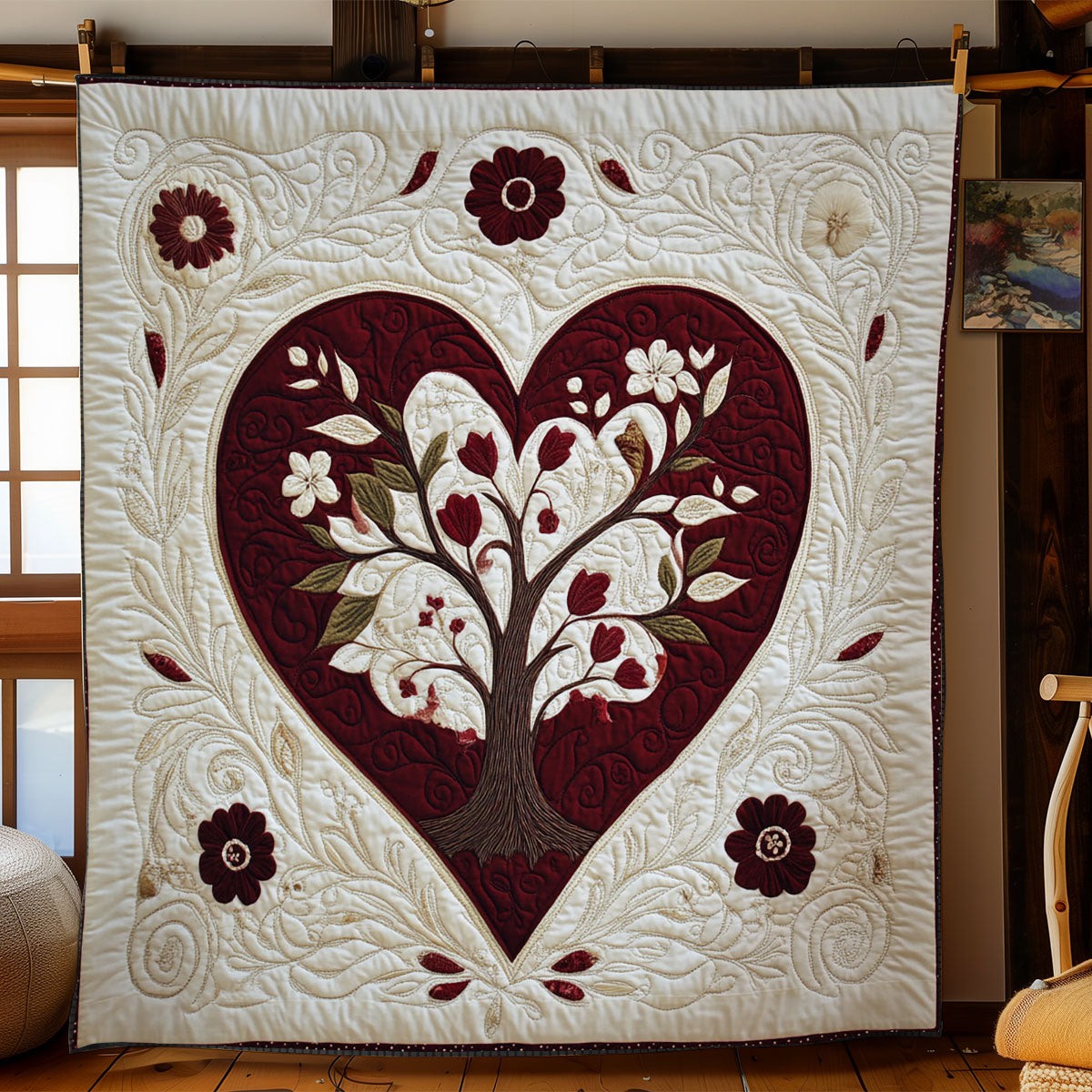 Heart Tree WY1502009CL Quilt