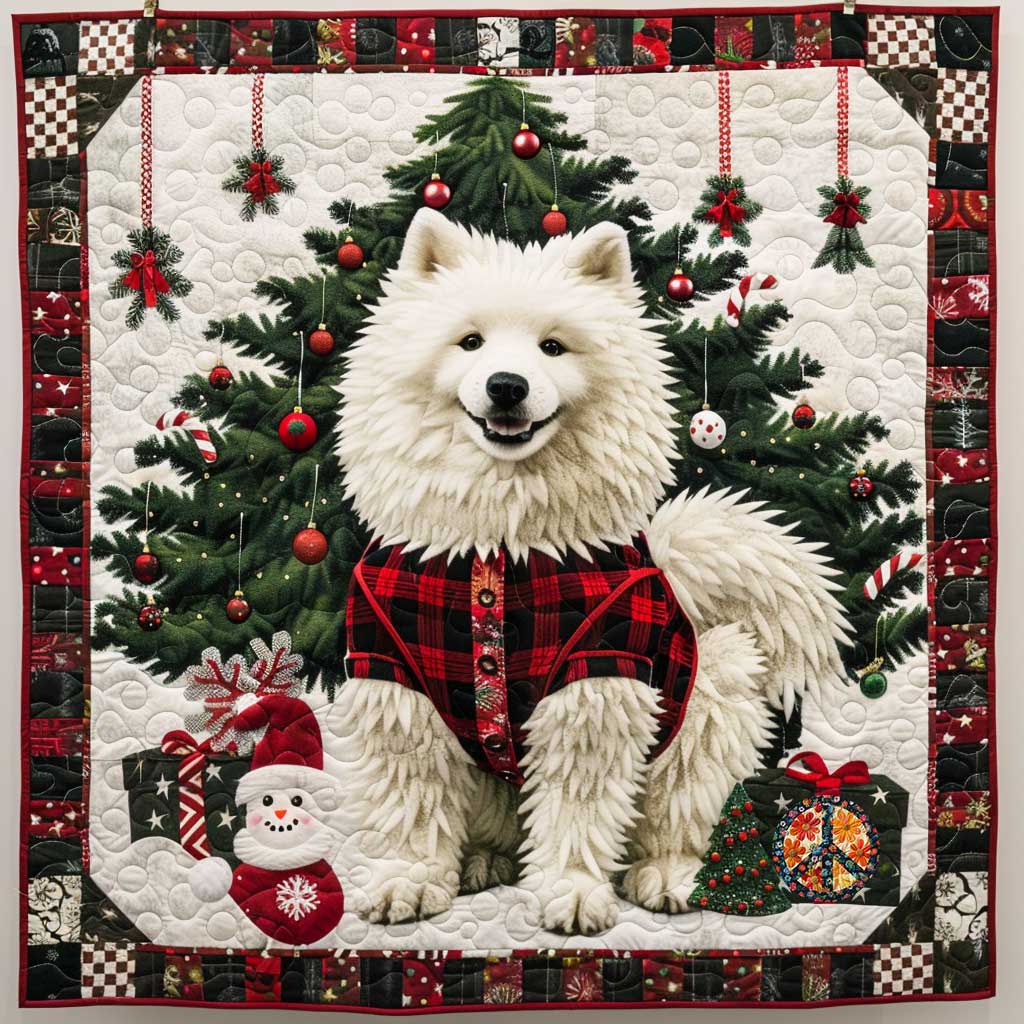 Samoyed Christmas Warmth WN2510063CL Quilt