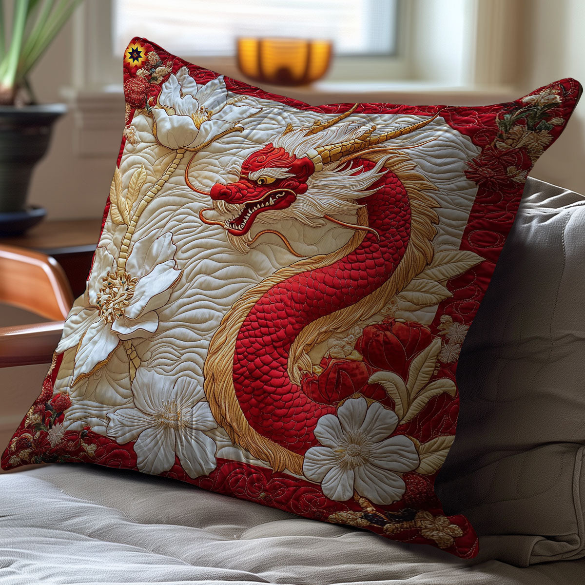 Red Dragon WY1012011CL Quilt Pillow Case