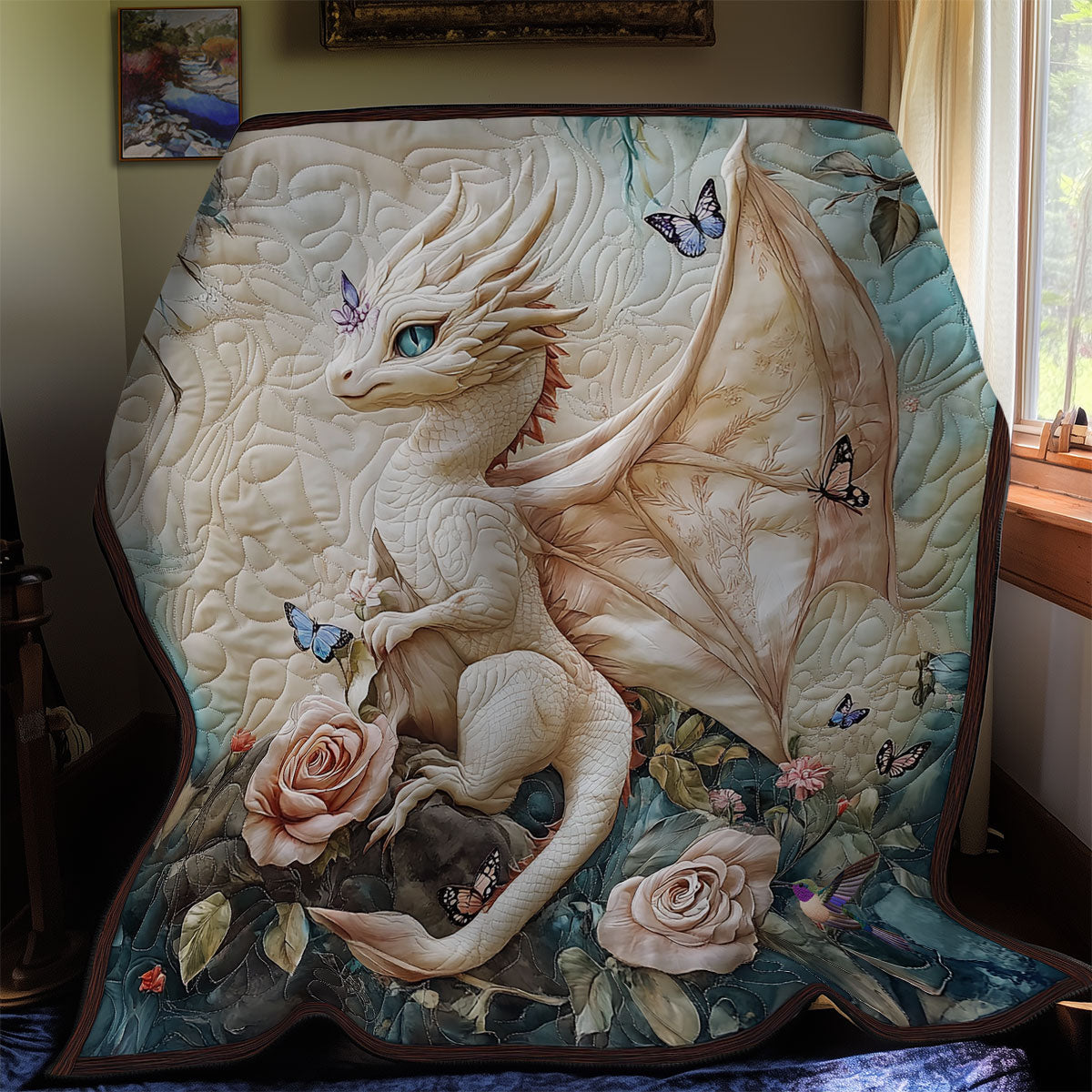 Rose White Dragon WY2011023CL Quilt