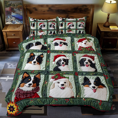 Christmas Border Collie WY2911119CL Duvet Cover Set