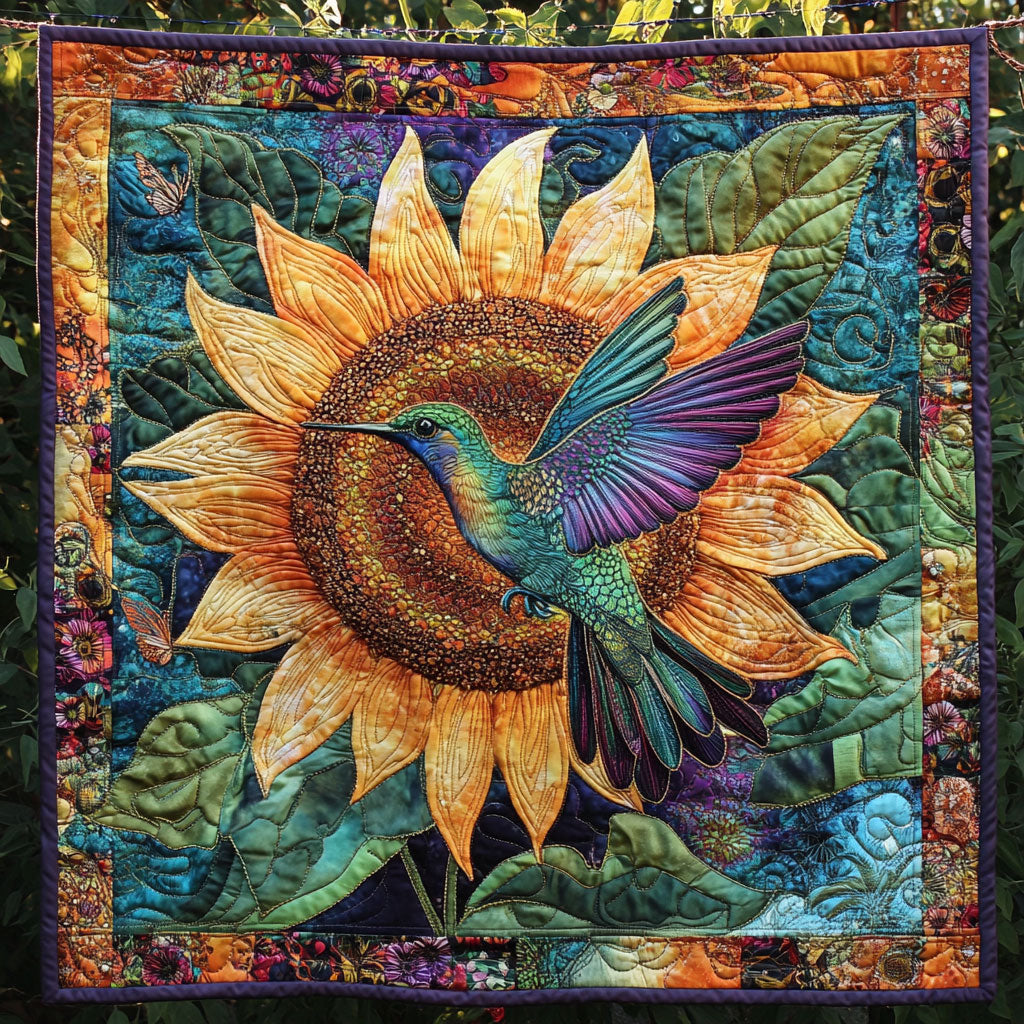 Hummingbird Flower WT0801001CL Quilt