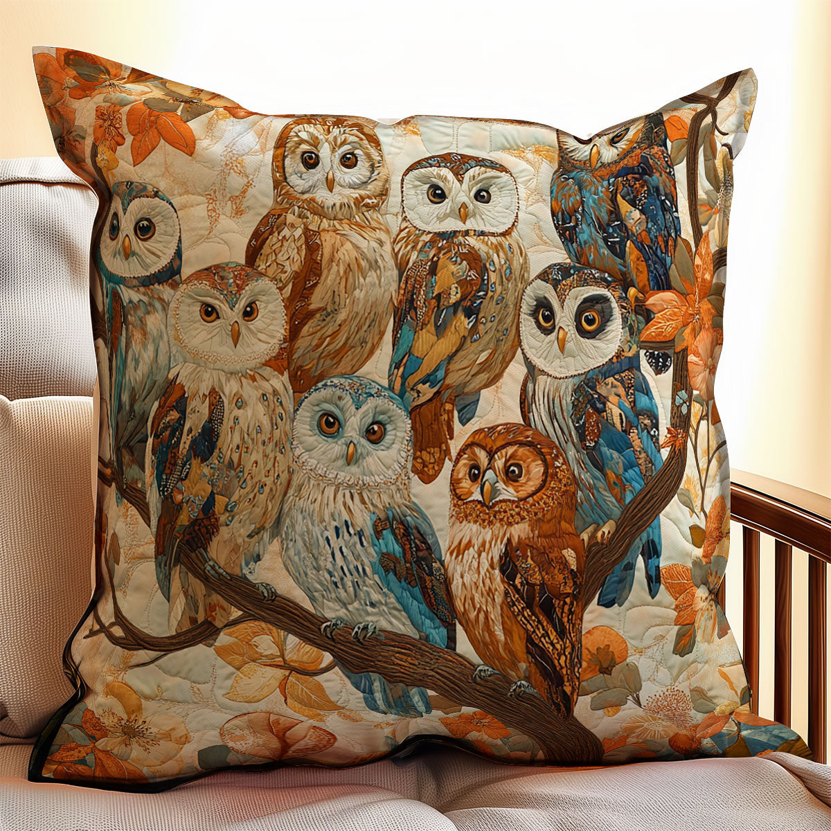 Owl Autumn WX1312115CL Quilt Pillow Case