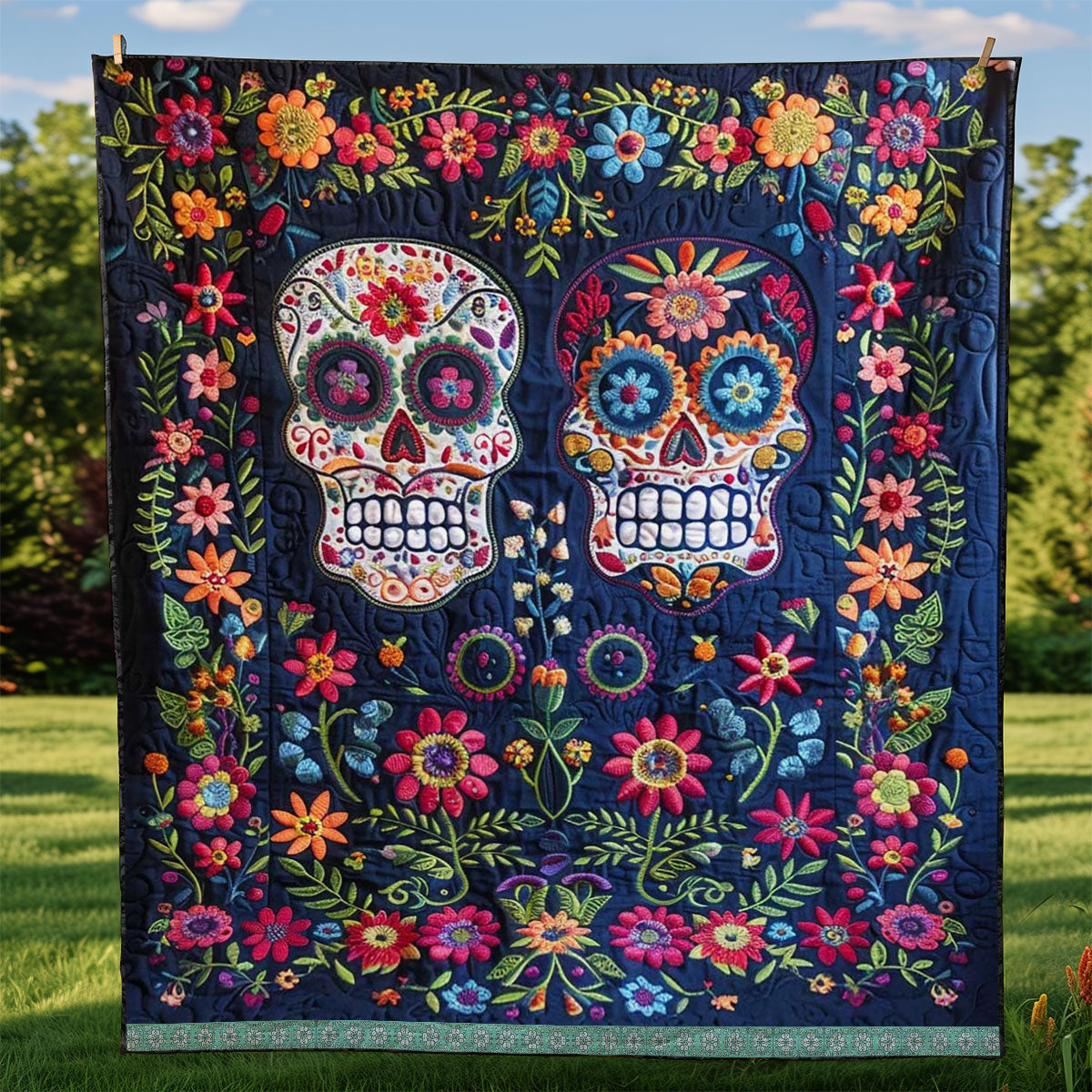Sugar Skulls WJ1109022CL Quilt