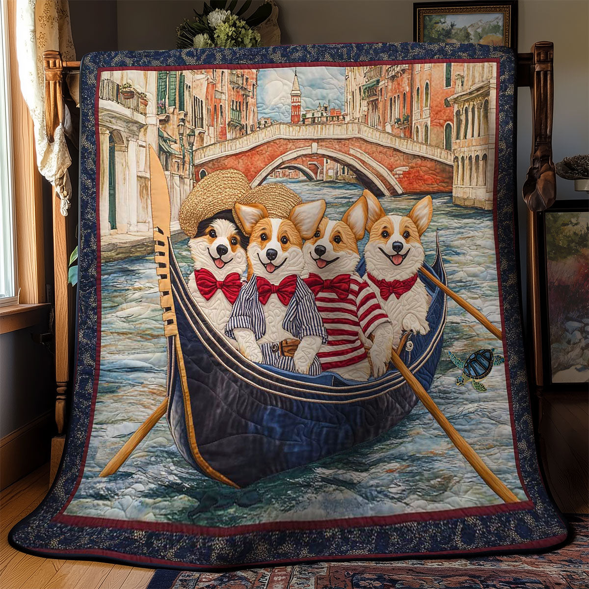 Gondola Corgis WN0811069CL Quilt