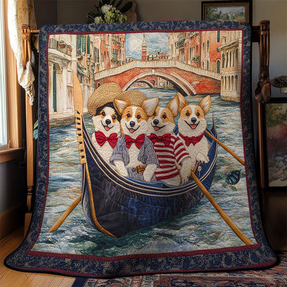 Gondola Corgis WN0811069CL Quilt