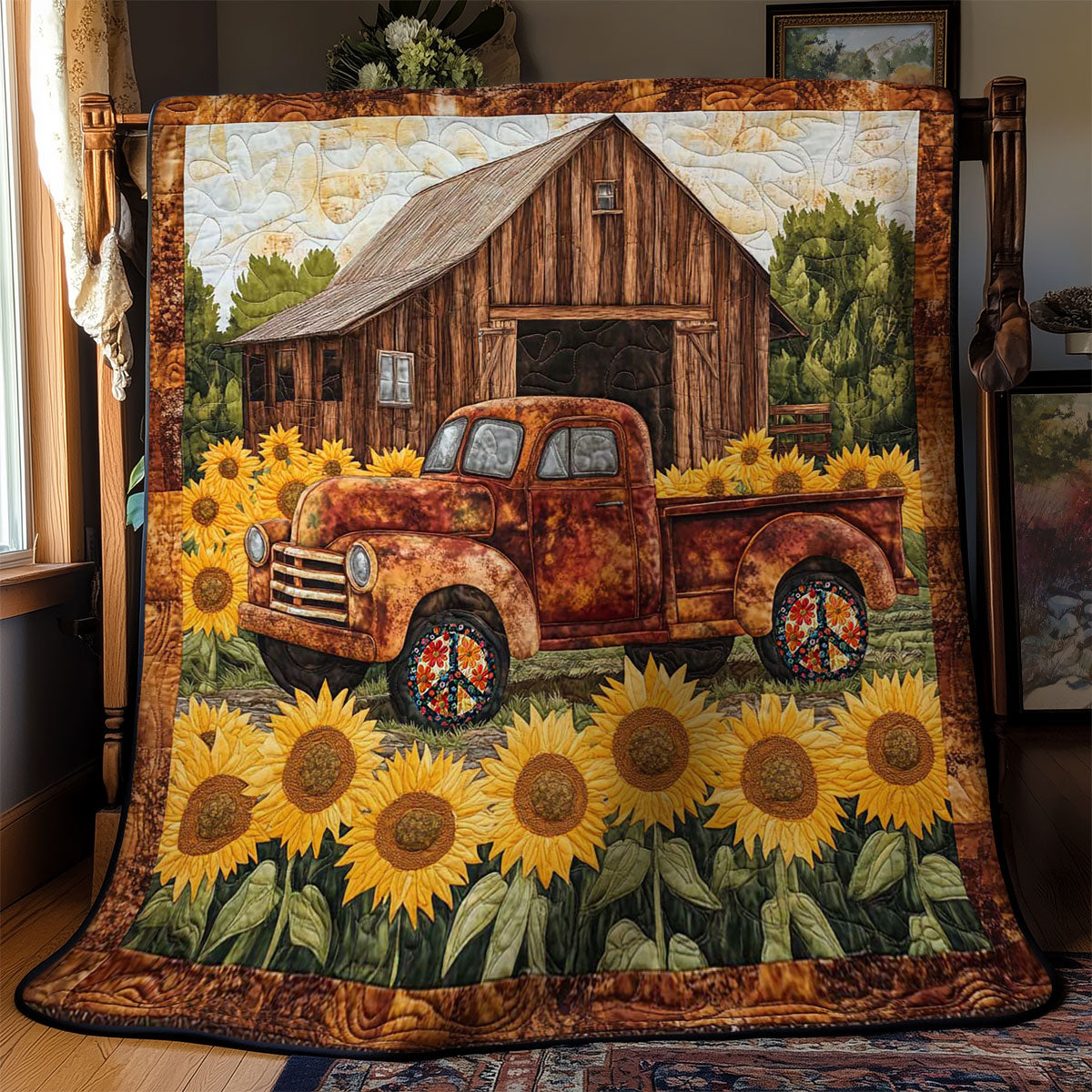 Autumn Vintage Truck WN1511067CL Quilt