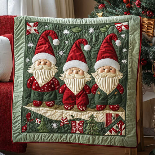 Gnome Team Christmas WP1909006CL Quilt