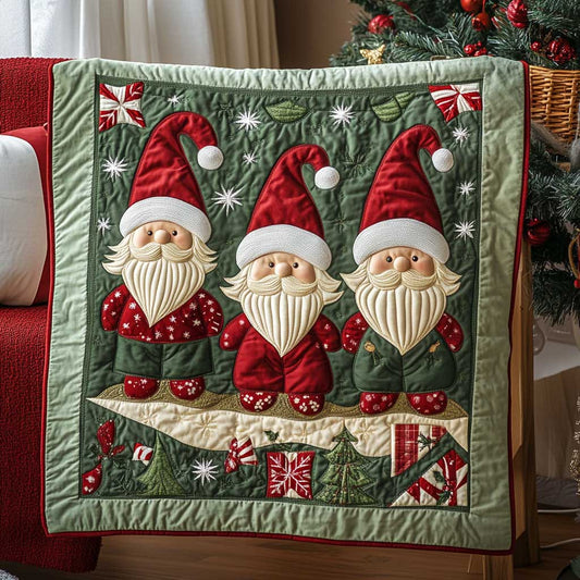 Gnome Team Christmas WP1909006CL Quilt
