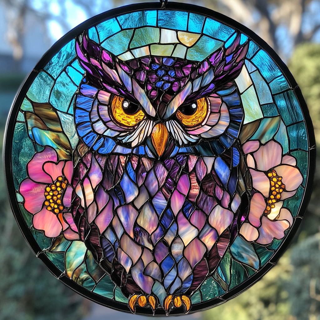 Owl Blossom WN0611094CL Suncatcher
