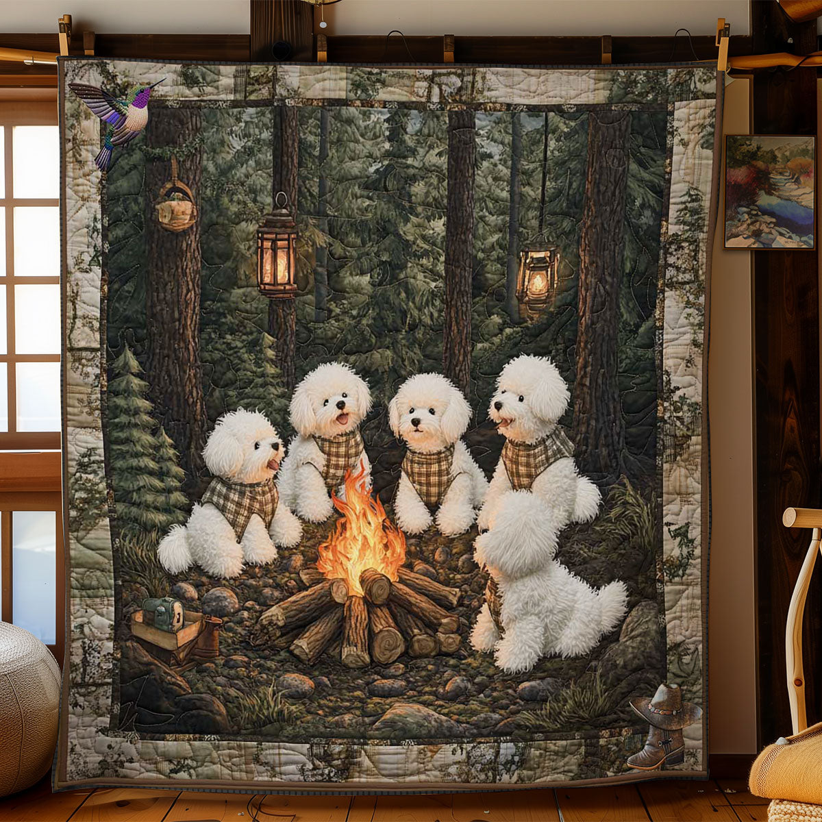 Bichon Campfire Tales WN2811068CL Quilt