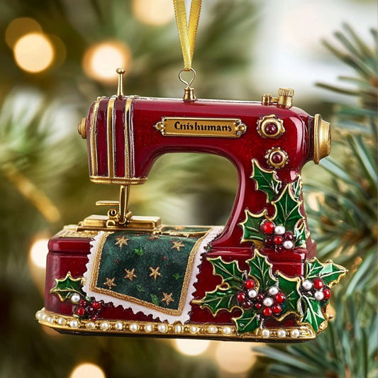 Red Sewing Machine XR1510001CL Christmas Ornament